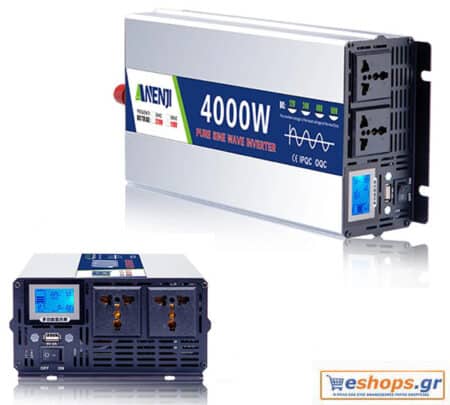 4000 watt / 24V Ινβερτερ καθαρού ημιτόνου-ANEJ1 4000 WATT/ 24v Inverter- Pure Sine Wave με ψηφιακή οθόνη